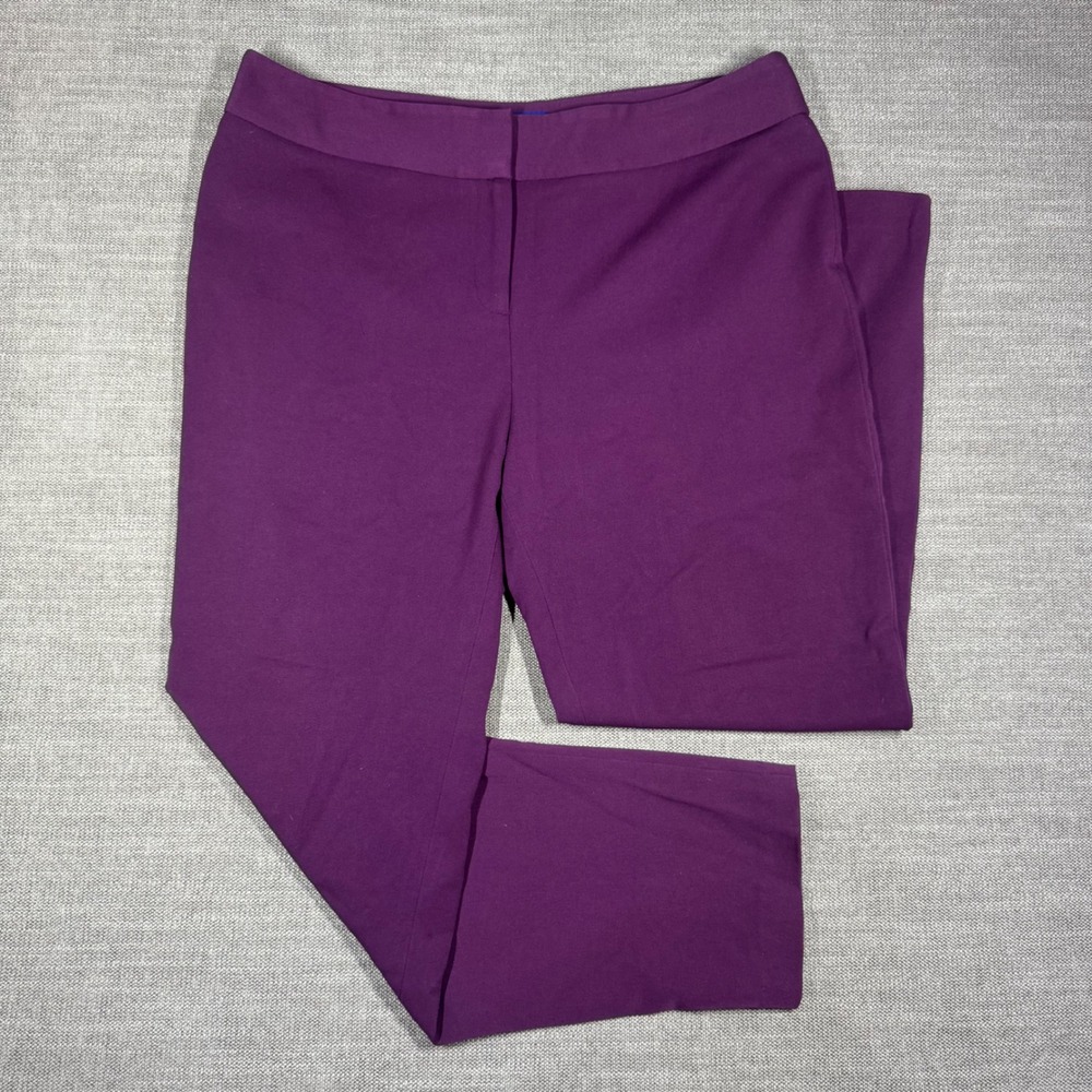 Pendleton Womens 16 Purple Straight Leg Dress Pants Career Trousers Plum Stretch